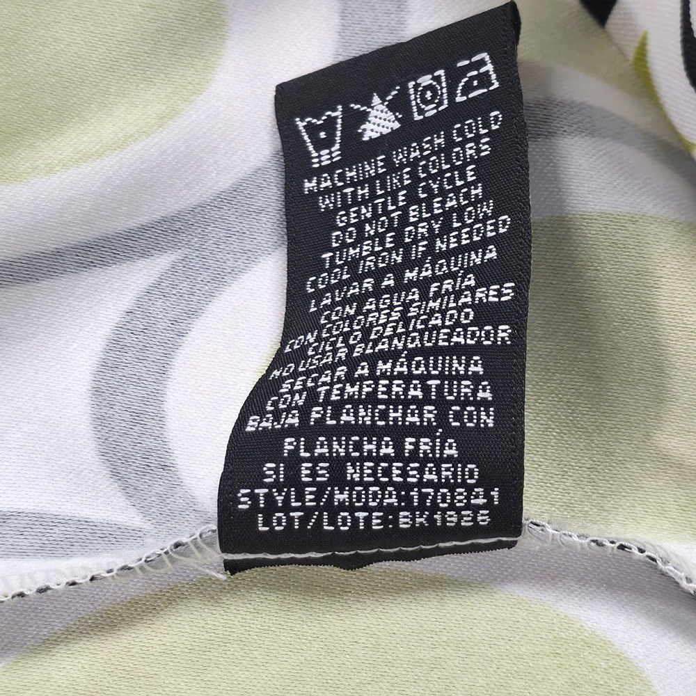 Ronni Nicole Geometric Print Sheath Dress Lime Green Black White Retro Glam 14 - Picture 7 of 9